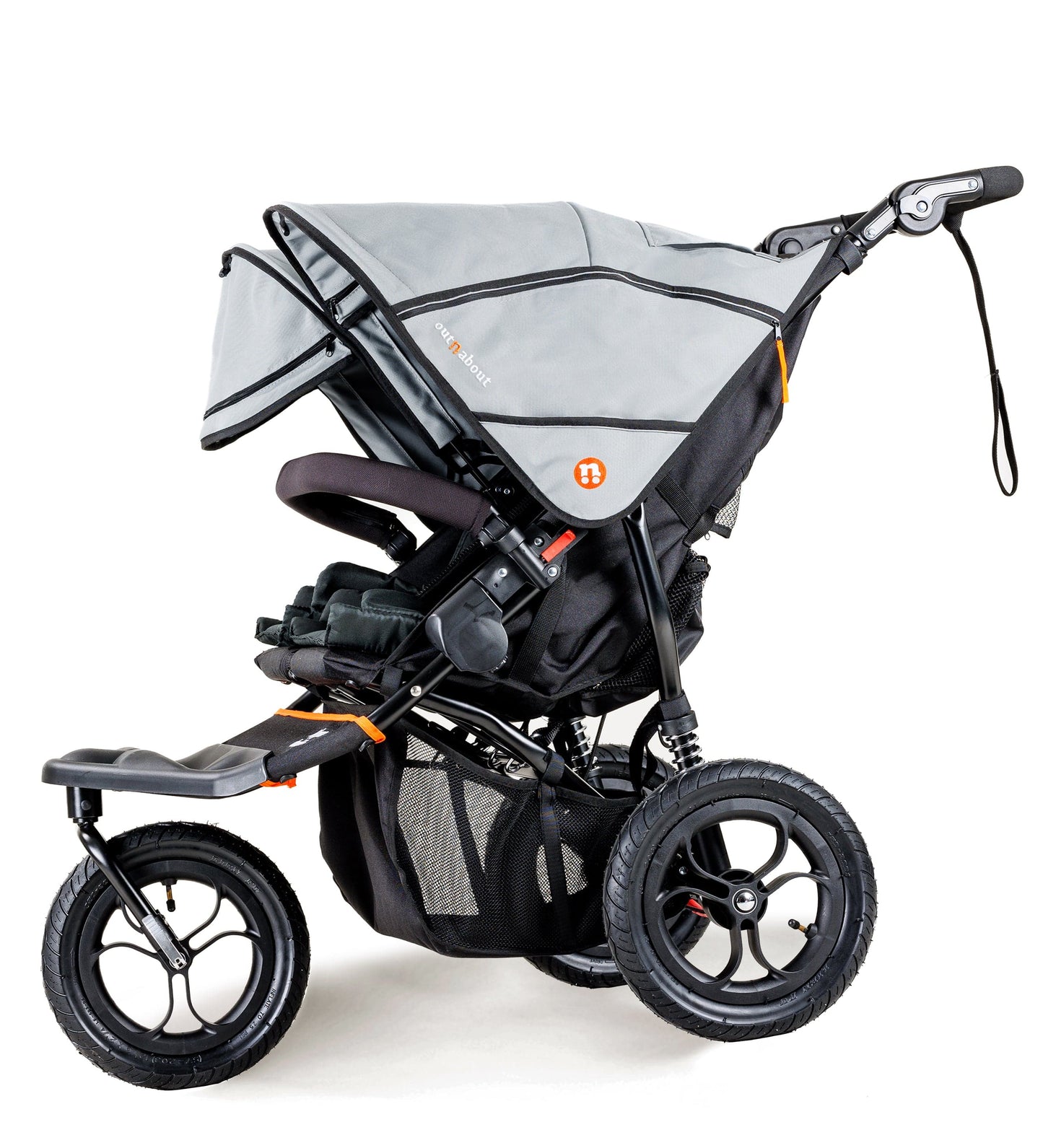 OutnAbout Nipper V5 Double Pushchair Rocksalt Grey