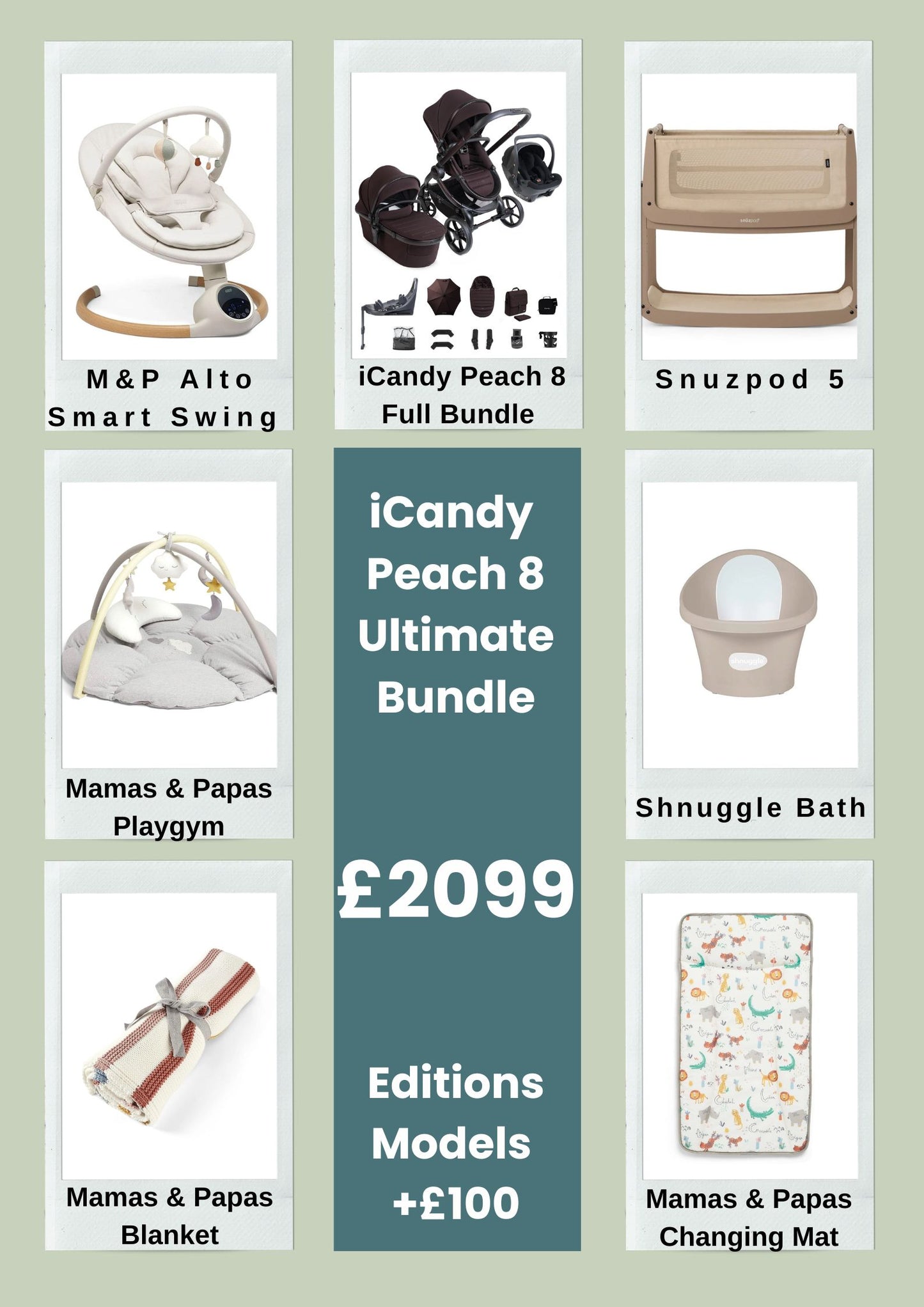 Strollers Ultimate iCandy Peach 8 Bundle