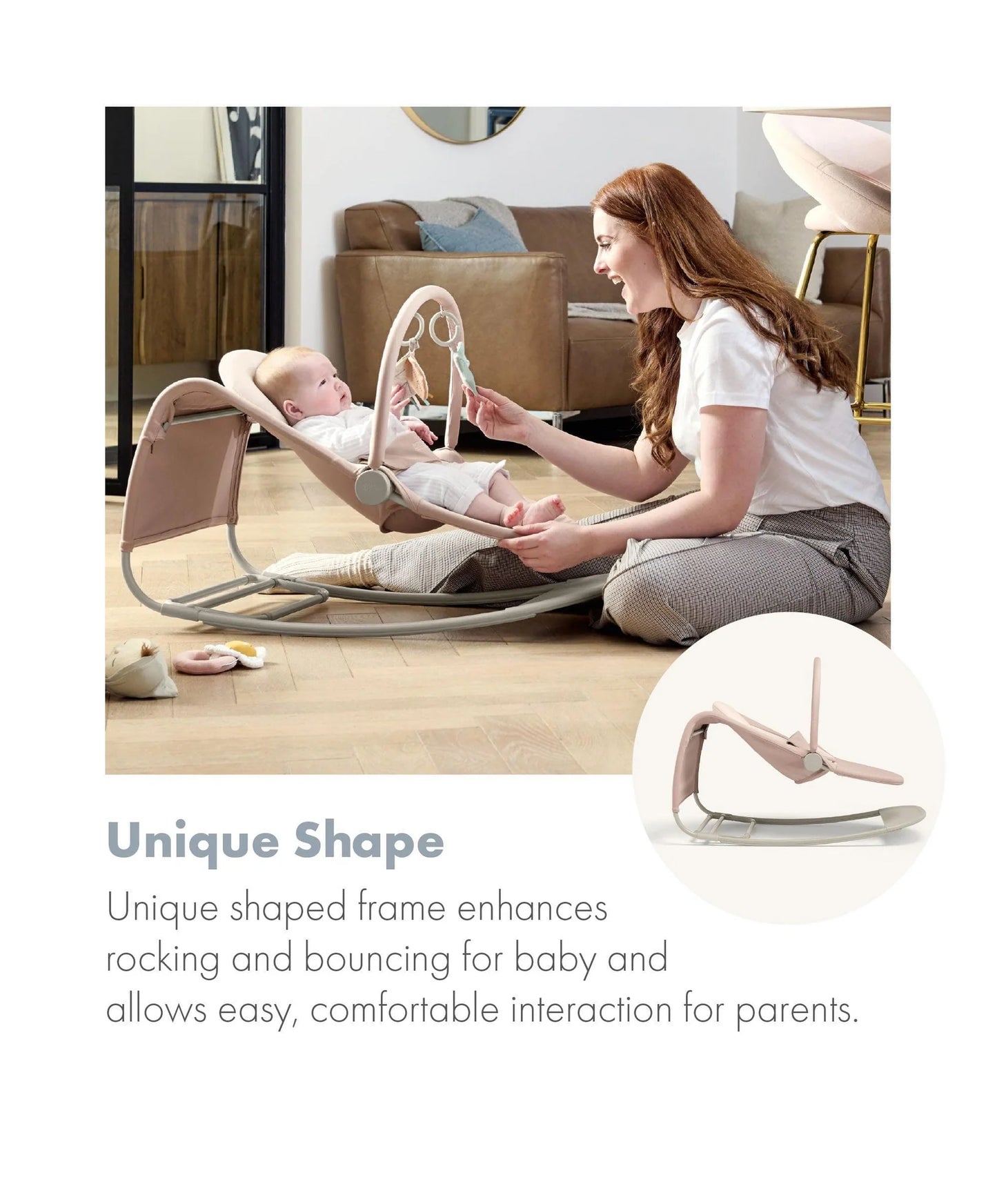 Mamas & Papas Tempo 3-in-1 Rocker/Bouncer - Blush