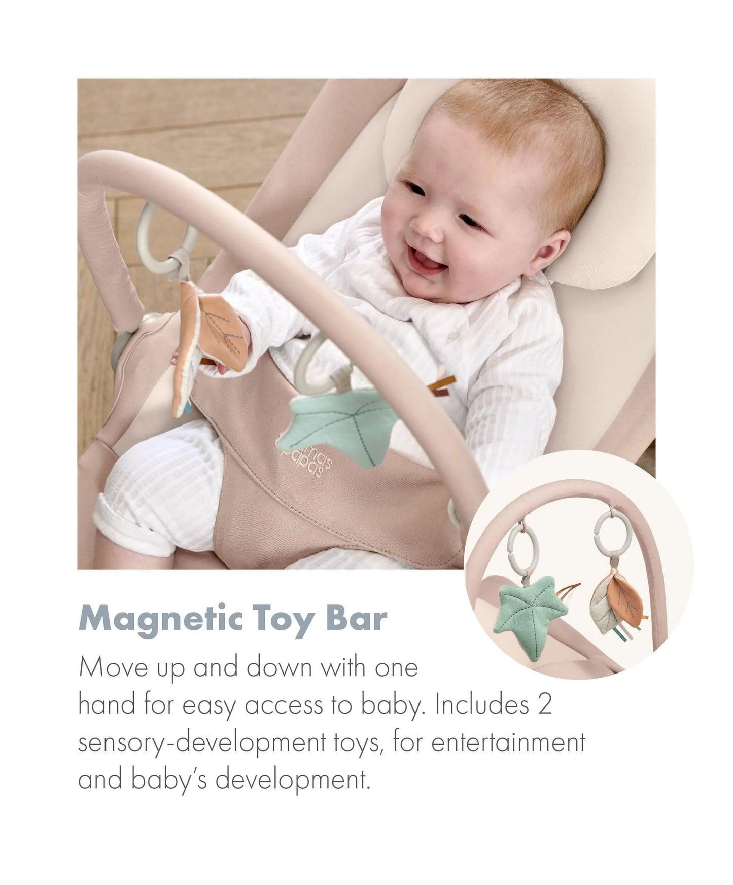 Mamas & Papas Tempo 3-in-1 Rocker/Bouncer - Blush