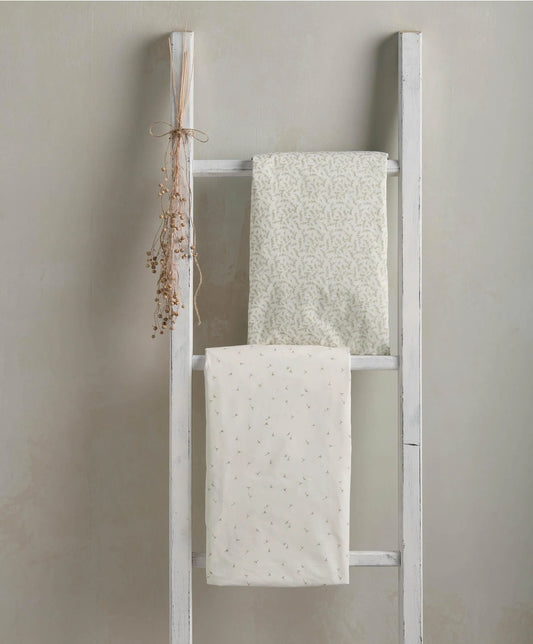 Mamas & Papas Welcome to the World Seedling Cotbed Fitted Sheets (2 pack) - Seed/Leaf